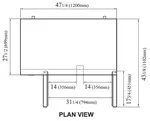 Turbo Air JUF-48-N 47.25'' 2 Section Undercounter Freezer with 2 Left/Right Hinged Solid Doors and Front Breathing Compressor