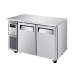Turbo Air JUF-48S-N 47.25'' 2 Section Undercounter Freezer with 2 Left/Right Hinged Solid Doors and Front Breathing Compressor