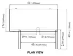 Turbo Air JUF-60-N 59'' 2 Section Undercounter Freezer with 2 Left/Right Hinged Solid Doors and Front Breathing Compressor