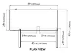 Turbo Air JUF-60S-N 59'' 2 Section Undercounter Freezer with 2 Left/Right Hinged Solid Doors and Front Breathing Compressor