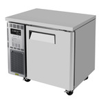 Turbo Air JUR-36-N6 35.38'' 1 Section Undercounter Refrigerator with 1 Right Hinged Solid Door and Front Breathing Compressor