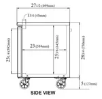 Turbo Air JUR-36-N6 35.38'' 1 Section Undercounter Refrigerator with 1 Right Hinged Solid Door and Front Breathing Compressor