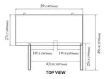 Turbo Air JUR-60-G-N 59'' 2 Section Undercounter Refrigerator with 2 Left/Right Hinged Glass Doors and Side / Rear Breathing Compressor