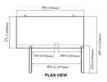 Turbo Air JUR-60-N6 59'' 2 Section Undercounter Refrigerator with 2 Left/Right Hinged Solid Doors and Front Breathing Compressor