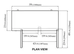 Turbo Air JUR-60S-N6 59'' 2 Section Undercounter Refrigerator with 2 Left/Right Hinged Solid Doors and Front Breathing Compressor