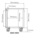 Turbo Air JUR-60S-N6 59'' 2 Section Undercounter Refrigerator with 2 Left/Right Hinged Solid Doors and Front Breathing Compressor