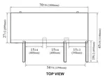 Turbo Air JUR-72-G-N 70.88'' 3 Section Undercounter Refrigerator with 3 Left/Right Hinged Glass Doors and Side / Rear Breathing Compressor