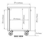 Turbo Air JUR-72-G-N 70.88'' 3 Section Undercounter Refrigerator with 3 Left/Right Hinged Glass Doors and Side / Rear Breathing Compressor