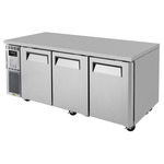 Turbo Air JUR-72-N6 70.88'' 3 Section Undercounter Refrigerator with 3 Left/Right Hinged Solid Doors and Front Breathing Compressor