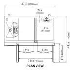 Turbo Air JURF-48-N J Series Side Mount Undercounter Dual Temp