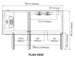 Turbo-Air JURF-72-N J Series, 3-Section 70 3/4” Undercounter Dual-Temperature Refrigerator/Freezer