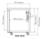 Turbo-Air JURF-72-N J Series, 3-Section 70 3/4” Undercounter Dual-Temperature Refrigerator/Freezer