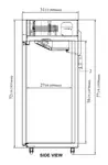 Turbo Air M3F19-1-N 25.25'' 18.44 cu. ft. Top Mounted 1 Section Solid Door Reach-In Freezer