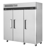 Turbo Air M3R72-3-N 77.75'' 65.88 cu. ft. Top Mounted 3 Section Solid Door Reach-In Refrigerator