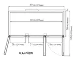 Turbo Air M3R72-6-N 77.75'' 65.6 cu. ft. Top Mounted 3 Section Solid Half Door Reach-In Refrigerator