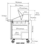 Turbo Air MST-28-12-N 27.5'' 2 Door Counter Height Mega Top Refrigerated Sandwich / Salad Prep Table