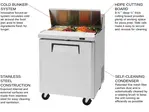 Turbo Air MST-28-N 27.5'' 2 Door Counter Height Refrigerated Sandwich / Salad Prep Table with Standard Top