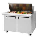 Turbo Air MST-48-18-N 48.25'' 2 Door Counter Height Mega Top Refrigerated Sandwich / Salad Prep Table