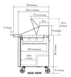 Turbo Air MST-48-18-N 48.25'' 2 Door Counter Height Mega Top Refrigerated Sandwich / Salad Prep Table