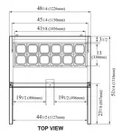 Turbo Air MST-48-N 48.25'' 2 Door Counter Height Refrigerated Sandwich / Salad Prep Table with Standard Top