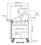 Turbo Air MST-60-24-N 60.25'' 2 Door Counter Height Mega Top Refrigerated Sandwich / Salad Prep Table