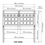 Turbo Air MST-60-24-N 60.25'' 2 Door Counter Height Mega Top Refrigerated Sandwich / Salad Prep Table