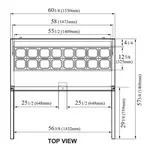 Turbo Air MST-60-N 60.25'' 2 Door Counter Height Refrigerated Sandwich / Salad Prep Table with Standard Top