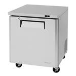 Turbo Air MUF-28-N 27.5'' 1 Section Undercounter Freezer with 1 Right Hinged Solid Door and Side / Rear Breathing Compressor