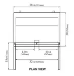 Turbo Air MUF-36-N 36.25'' 2 Section Undercounter Freezer with 2 Left/Right Hinged Solid Doors and Side / Rear Breathing Compressor