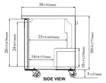 Turbo Air MUF-60-N 60.25'' 2 Section Undercounter Freezer with 2 Left/Right Hinged Solid Doors and Side / Rear Breathing Compressor