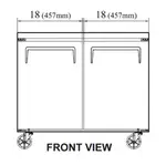 Turbo Air MUR-36L-N6 36.25'' 2 Section Undercounter Refrigerator with 2 Left/Right Hinged Solid Doors and Side / Rear Breathing Compressor