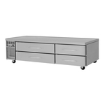 Turbo Air PRCBE-96F-N PRO Series 96" 4 Drawer Freezer Base, Stainless Steel with Marine Edge Top - 115 Volts