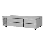 Turbo Air PRCBE-96F-N PRO Series 96" 4 Drawer Freezer Base, Stainless Steel with Marine Edge Top - 115 Volts