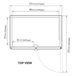 Turbo Air PRO-50-4R-G-N 51.75'' 48.7 cu. ft. Top Mounted 2 Section Glass Half Door Reach-In Refrigerator