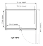 Turbo Air PRO-50R-G-N 51.75'' 48.7 cu. ft. Top Mounted 2 Section Glass Door Reach-In Refrigerator