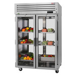 Turbo Air PRO-50R-G-PT-N 51.75'' 48.7 cu. ft. 2 Section Glass Door Pass-Thru Refrigerator