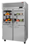 Turbo Air PRO-50R-GSH-N 51.75'' 29 cu. ft. Top Mounted 2 Section Glass/Solid Half Door Reach-In Refrigerator
