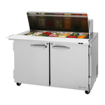 Turbo Air PST-48-18-N 48.25'' 2 Door Counter Height Mega Top Refrigerated Sandwich / Salad Prep Table
