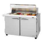 Turbo Air PST-48-18-N-CL 48.25'' 2 Door Counter Height Mega Top Refrigerated Sandwich / Salad Prep Table