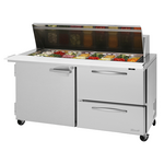 Turbo Air PST-60-24-D2R(L)-N Refrigerated Counter, Mega Top Sandwich / Salad Unit