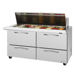 Turbo Air PST-60-24-D4-N Refrigerated Counter, Mega Top Sandwich / Salad Unit