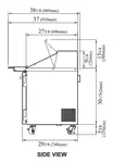 Turbo Air PST-60-24-N 60.25'' 2 Door Counter Height Mega Top Refrigerated Sandwich / Salad Prep Table