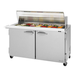 Turbo Air PST-60-24-N-CL 60.25'' 2 Door Counter Height Mega Top Refrigerated Sandwich / Salad Prep Table