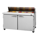 Turbo Air PST-60-N 60.25'' 2 Door Counter Height Refrigerated Sandwich / Salad Prep Table with Standard Top