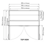 Turbo Air PST-60-N 60.25'' 2 Door Counter Height Refrigerated Sandwich / Salad Prep Table with Standard Top