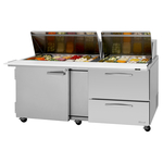 Turbo Air PST-72-30-D2R(L)-N PRO Series Mega Top Sandwich/Salad Prep Table