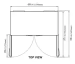 Turbo Air PUF-60-N 60.25'' 2 Section Undercounter Freezer with 2 Left/Right Hinged Solid Doors and Side / Rear Breathing Compressor
