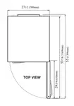 Turbo Air PUR-28-N 27.5'' 1 Section Undercounter Refrigerator with 1 Right Hinged Solid Door and Side / Rear Breathing Compressor