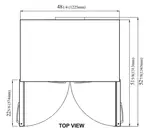 Turbo Air PUR-48-N 48.25'' 2 Section Undercounter Refrigerator with 2 Left/Right Hinged Solid Doors and Side / Rear Breathing Compressor