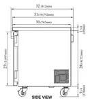 Turbo Air PUR-48-N 48.25'' 2 Section Undercounter Refrigerator with 2 Left/Right Hinged Solid Doors and Side / Rear Breathing Compressor